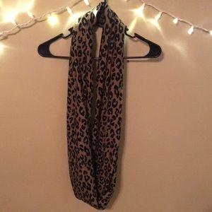 Brown Cheetah Print Infinity Scarf
